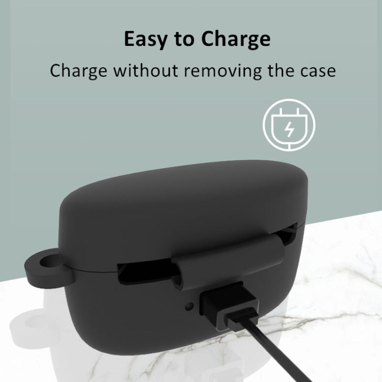 For Jabra Elite75T Sports Bluetooth Headphones Soft Silicone Case with hooks(Noon Blue) - Other Earphone Case by buy2fix | Online Shopping UK | buy2fix