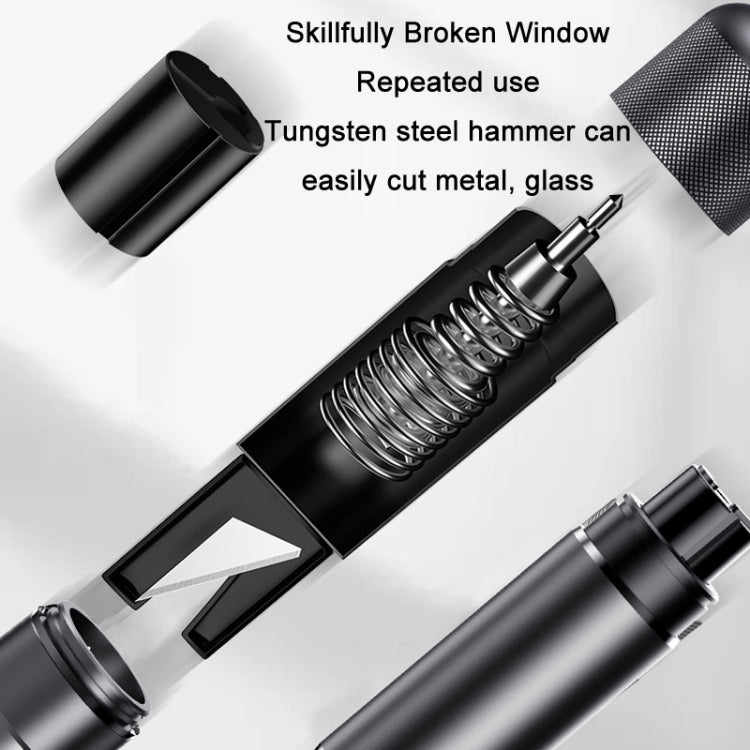 Vehicle Safety Hammer Multifunctional Underwater Emergency Window Breaker(Black) - Emergency Hammer by buy2fix | Online Shopping UK | buy2fix