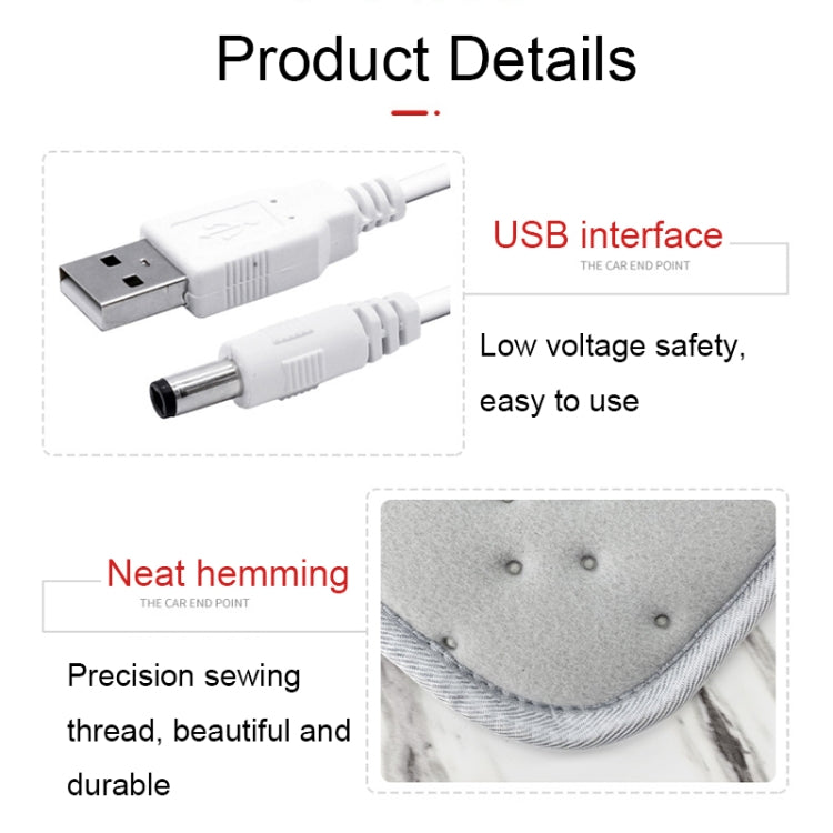 11696 5V USB Plug-in Car Timing Heating Seat Cushion(45x45cm) - Seat Accessories by buy2fix | Online Shopping UK | buy2fix