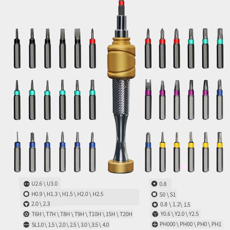 37 In 1 Aluminum Glasses Screwdriver Set Computer Watch Dismantling Repair Tools - Screwdriver Set by buy2fix | Online Shopping UK | buy2fix
