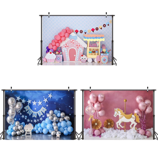 2.1m X 1.5m Birthday Party Shooting 3D Printed Background Cloth(4725) by buy2fix