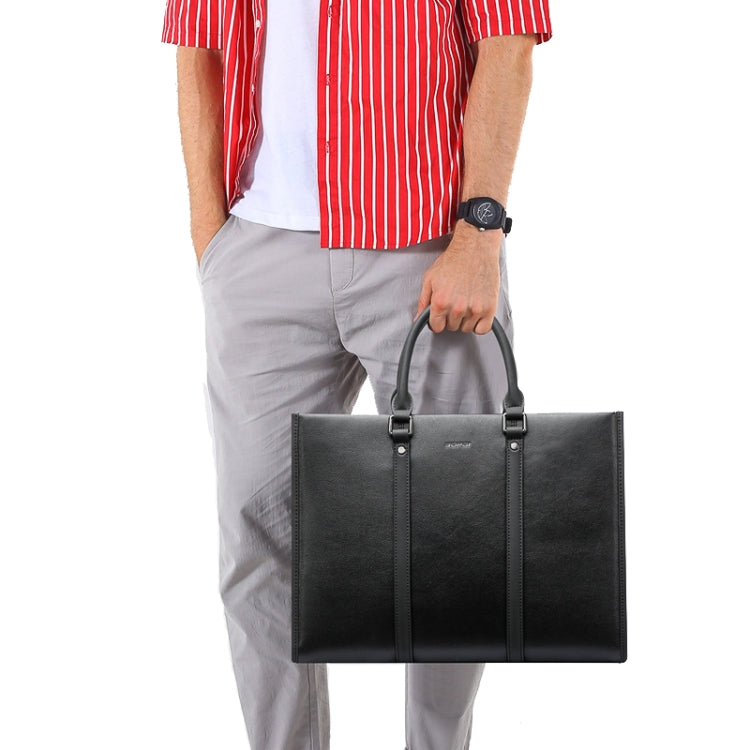 Bopai 11-98711 Multifunctional Business Waterproof Wearable Laptop Handbag(Black) by buy2fix