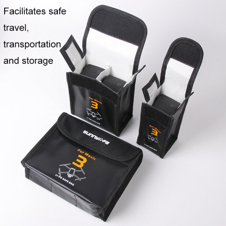 For Mavic 3 Sunnylife M3-DC106 3 In 1 Batteries Safe Storage Explosion-proof Bags by Sunnylife