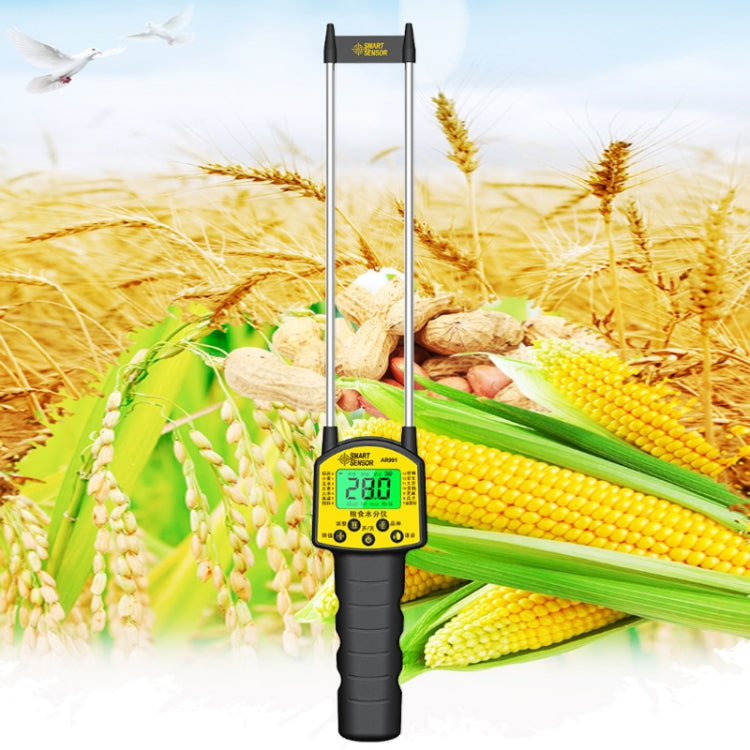 Smart Sensor AR991 Voice Prompt Grain Moisture Content Tester - PH & Moisture Meter by buy2fix | Online Shopping UK | buy2fix