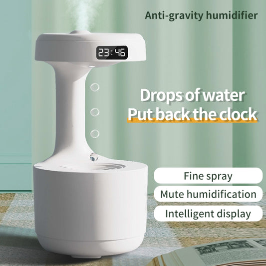W1 LED Smart Display Anti-Gravity Water Drop Humidifier(White) by buy2fix