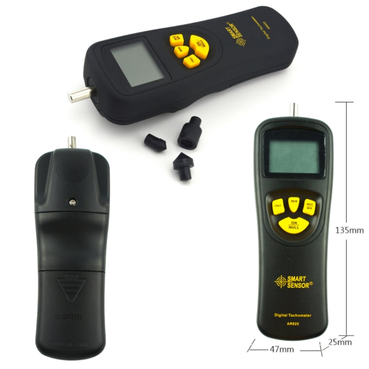 Smart Sensor AR925 LCD Display Contact Tachometer - Tachometers & Anemometer by Smart Sensor | Online Shopping UK | buy2fix