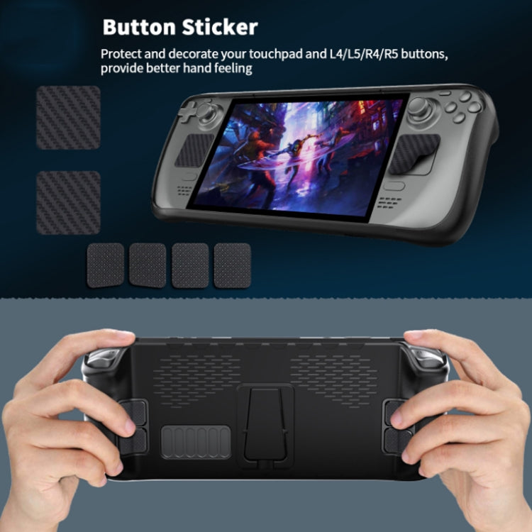 JYS For Steam Deck Handheld TPU Case + Touchpad Button Sticker by buy2fix