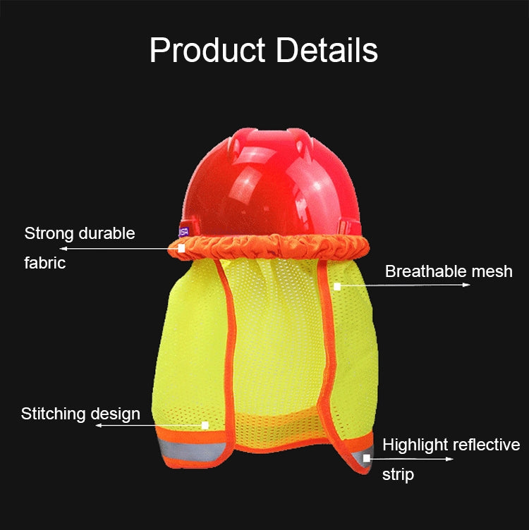 AH-004 Summer Sunscreen Helmet Breathable Reflective Cap Cover without Hat(Fluorescent Yellow) - Workplace Safety Supplies by buy2fix | Online Shopping UK | buy2fix