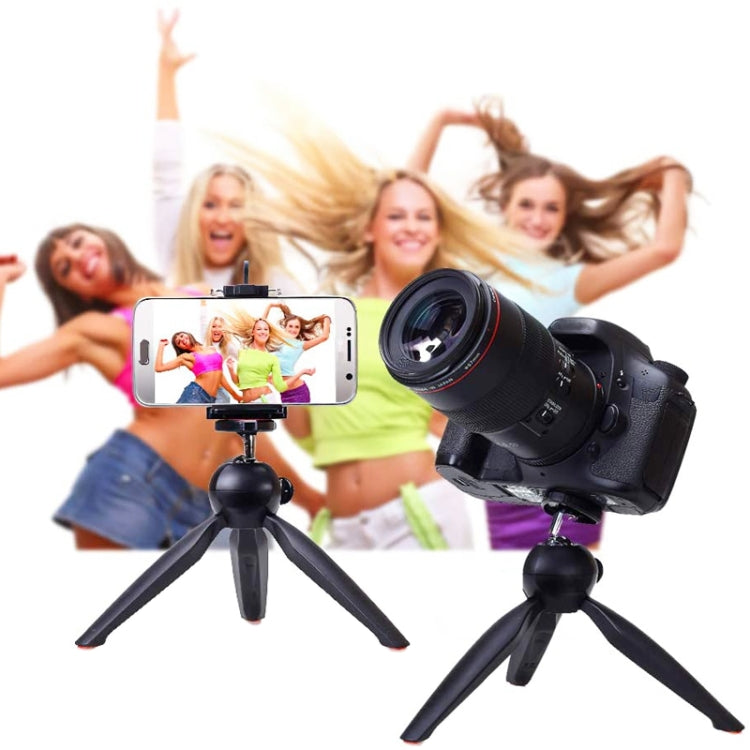 YUNTENG 228 Mini Tripod Camera Desktop Live Bracket Mobile Phone Selfie Frame(Black) by YUNTENG