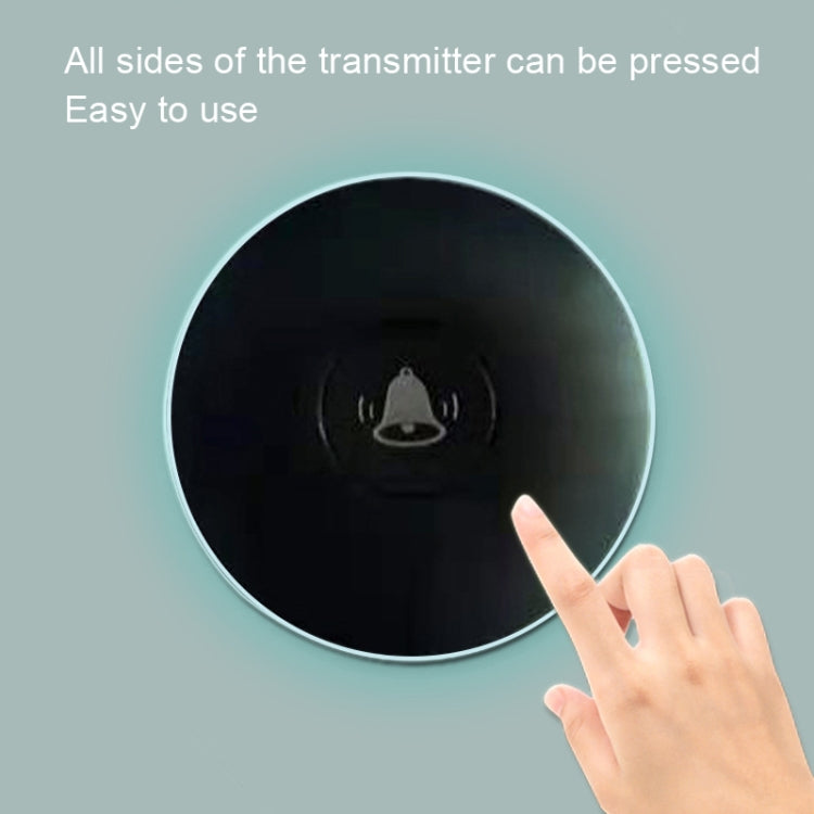 R16 1 For 1 Smart Wireless Self-Powered Hotel Home Electronic Call Doorbell(EU Plug Black) - Wireless Doorbell by buy2fix | Online Shopping UK | buy2fix