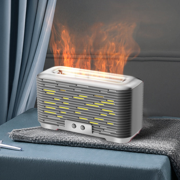 350ml Simulated Flame Aromatherapy Humidifier With Timing Function(Silver) - Air Purifiers & Accessories by buy2fix | Online Shopping UK | buy2fix