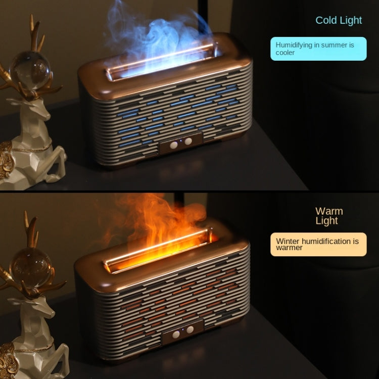 350ml Simulated Flame Aromatherapy Humidifier With Timing Function(Silver) - Air Purifiers & Accessories by buy2fix | Online Shopping UK | buy2fix