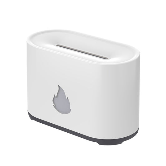 200ML Simulation Flame Aromatherapy Diffuser Humidifier Ultrasonic Air Purifier(White) by buy2fix