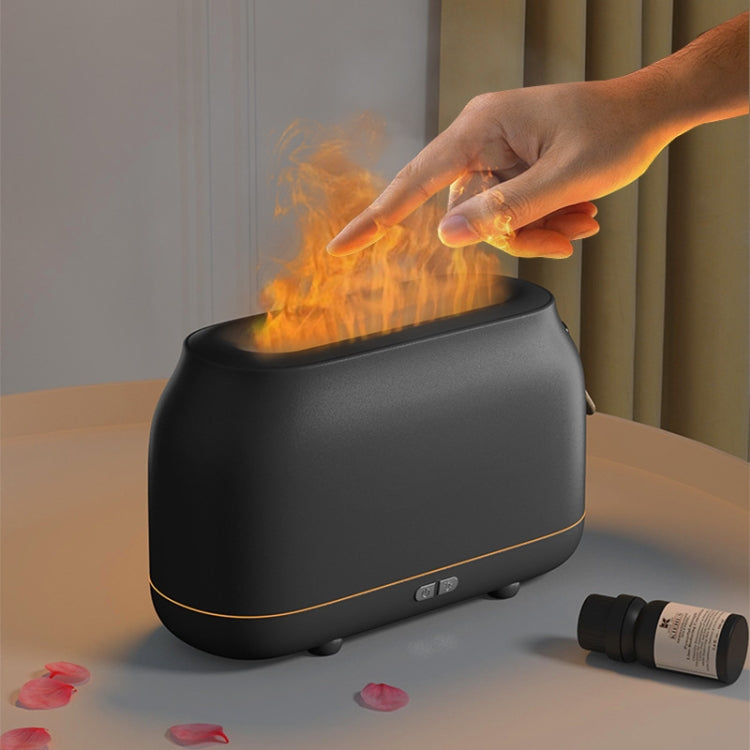 Simulation Flame Aromatherapy Humidifier Bedroom Ambient Light, Color: Gray - Air Purifiers & Accessories by buy2fix | Online Shopping UK | buy2fix