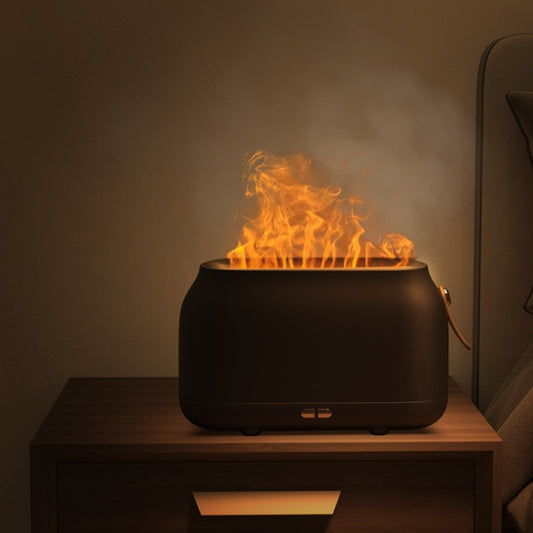 Simulation Flame Aromatherapy Humidifier Bedroom Ambient Light, Color: 3 Colors (RGB) by buy2fix