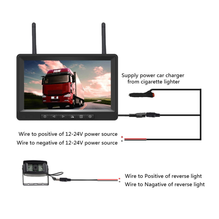 K0205 7 inch Digital Wireless Car Display Night Vision Reverse Camera Screen(Single Camera) - Rear View Cameras by buy2fix | Online Shopping UK | buy2fix