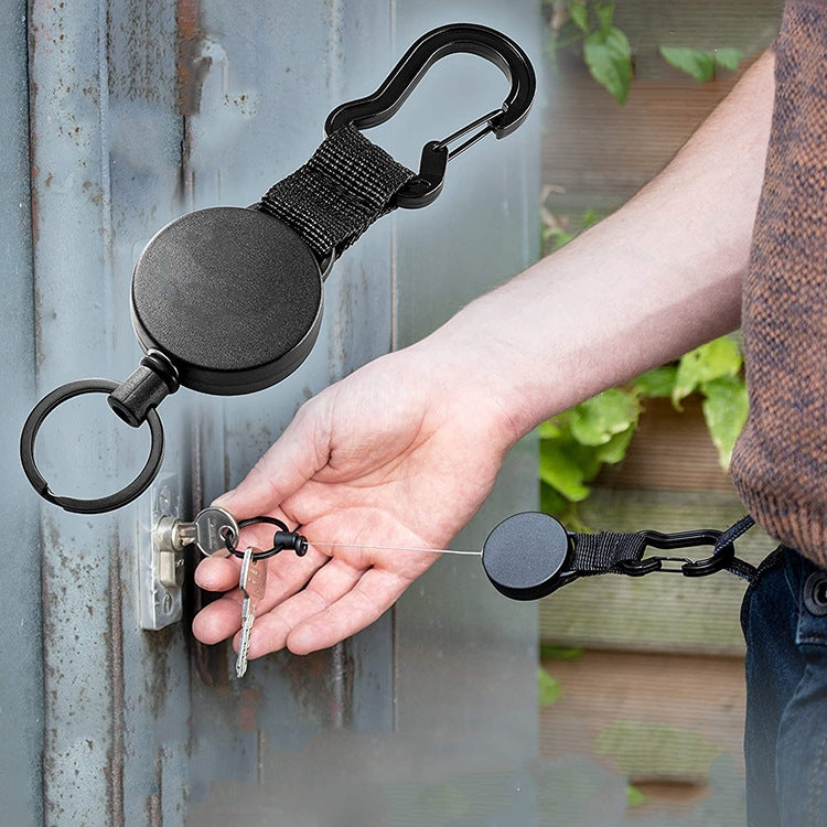 Retractable High Elastic Wire Rope Gourd Shaped Key Chain, Size: Small - Key Rings by buy2fix | Online Shopping UK | buy2fix