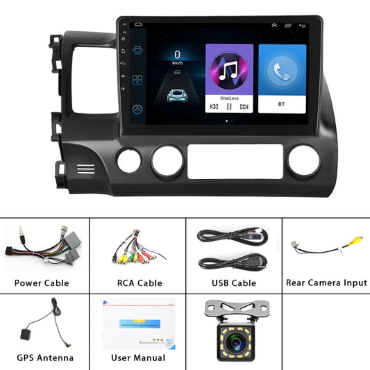 For Honda Civic 10.1 inch Android WiFi Navigation Machine, Style: Standard+12 Light Camera(2+32G) by buy2fix