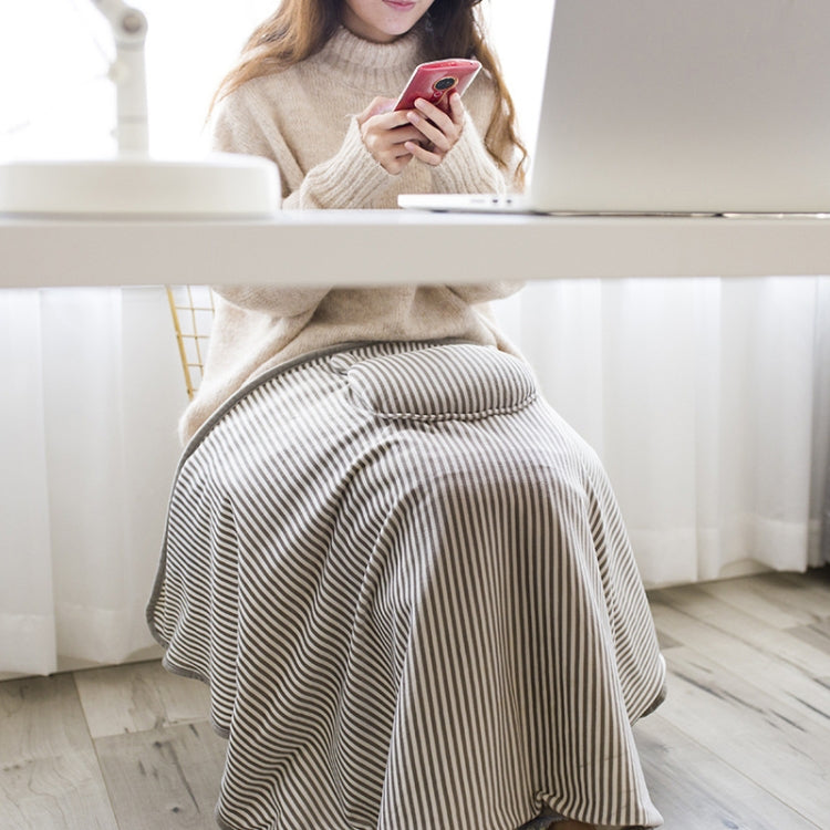 AI-540 72x115cm USB Body Warmer Blanket Office Heater Electric Heating Shawl(Khaki Elk Stripes) - Electric Blankets by buy2fix | Online Shopping UK | buy2fix