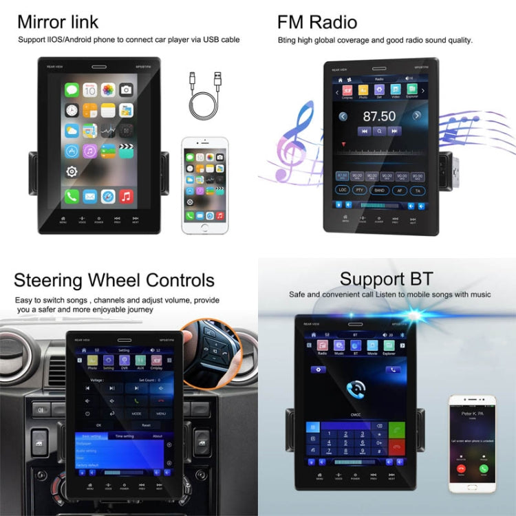 C800 9.5 Inch MP5 Single Butt Carplay Player, Style: Standard - Car MP3 & MP4 & MP5 by buy2fix | Online Shopping UK | buy2fix