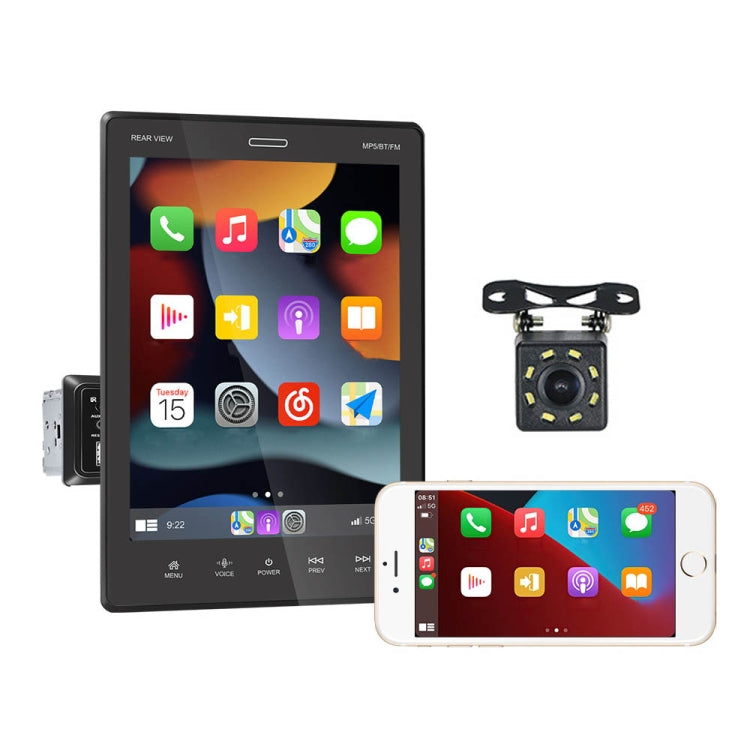 C800 9.5 Inch MP5 Single Butt Carplay Player, Style: Standard+8 Light Camera - Car MP3 & MP4 & MP5 by buy2fix | Online Shopping UK | buy2fix