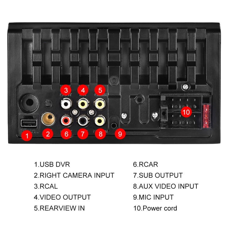 7622C 6.2 inch Dual Spindle HD Car Universal MP5 Carplay Player, Style: Standard+8 Light Camera - Car MP3 & MP4 & MP5 by buy2fix | Online Shopping UK | buy2fix