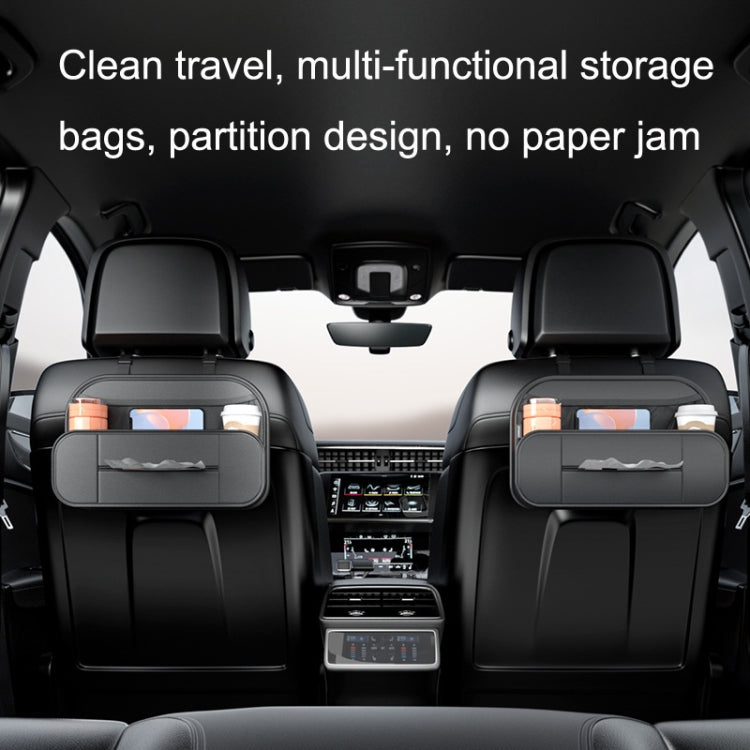 Car Seat Rear Leather Multi-function Convenient Storage Bag(Black) - Stowing Tidying by buy2fix | Online Shopping UK | buy2fix