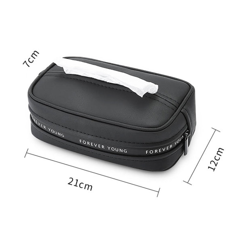 Multifunctional Car Chair Back Hanging Tissue Box(Black) - Tissue Boxes by buy2fix | Online Shopping UK | buy2fix