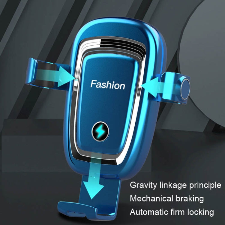 S19 15W Gravity Car Phone Wireless Charging Stand(Black) by buy2fix