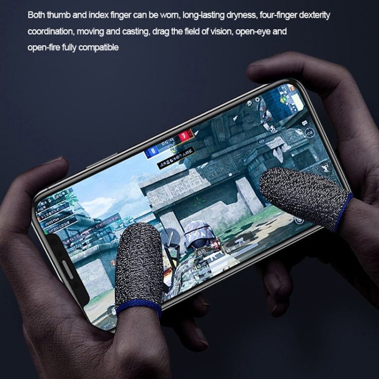 15 Pairs 18 Needles Gaming Finger Glove Anti-sweat and Non-slip Glove,Color: Silver Fibre Red Trim by buy2fix