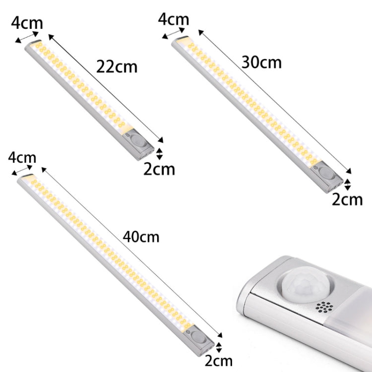 2.8W USB Charging Smart Human Body Sensing Wardrobe Lamp, Length: 30 cm - Sensor LED Lights by buy2fix | Online Shopping UK | buy2fix
