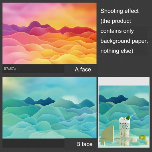 3D Double-Sided Matte Photography Background Paper(Dream Hills 2) - Other by buy2fix | Online Shopping UK | buy2fix