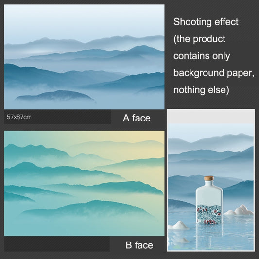 3D Double-Sided Matte Photography Background Paper(Ink Curling Peaks) - Other by buy2fix | Online Shopping UK | buy2fix