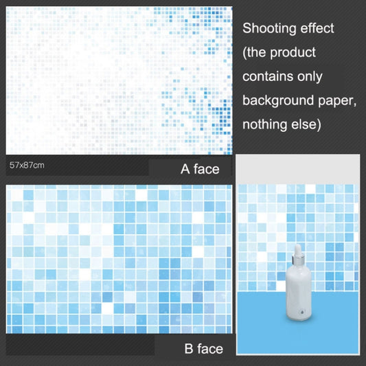 3D Double-Sided Matte Photography Background Paper(Blue Square) - Other by buy2fix | Online Shopping UK | buy2fix