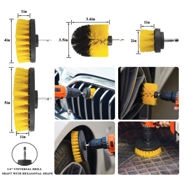 23 PCS / Set Car Wash Brush Tire Brush Glass Wiper Brush Drill Brush Cleaning Brush Set - Car washing supplies by buy2fix | Online Shopping UK | buy2fix