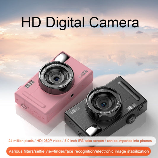 R1 48 Million HD Pixels 3.0 Inch IPS Screen Children Digital Camera, Spec: Pink+Card Reader by buy2fix