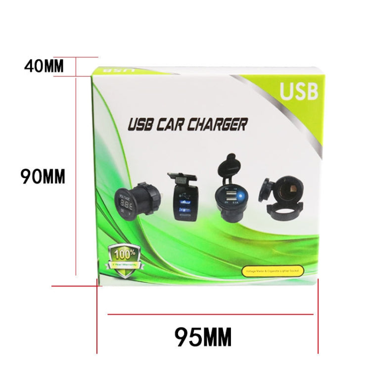 2PCS 2.4 A Motor Boat Trailer Car Modified Square Single USB Car Charger(Black) by buy2fix