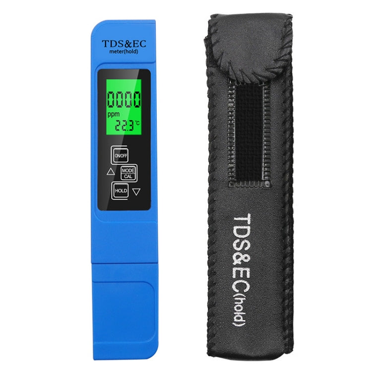 Backlight Model TDS & EC Water Quality Test Pen Meter Conductivity Test Pen(Blue) - Air & Water Quality Tester by buy2fix | Online Shopping UK | buy2fix
