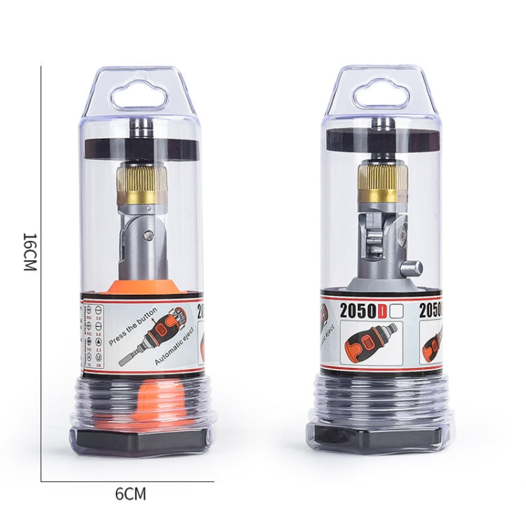 2050E 8 In 1 Portable Multifunctional S2 Batch Head Two-way Ratchet Screwdriver Set(Orange) - Screwdriver Tools by buy2fix | Online Shopping UK | buy2fix