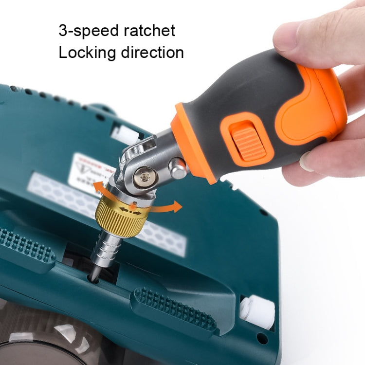 2050E 8 In 1 Portable Multifunctional S2 Batch Head Two-way Ratchet Screwdriver Set(Orange) - Screwdriver Tools by buy2fix | Online Shopping UK | buy2fix