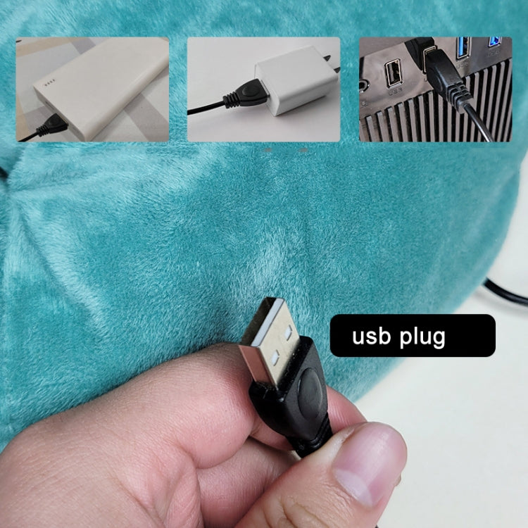 USB Heating Foot Warmer Comfortable Plush Foot Warmer(Ink Green) - USB Heater by buy2fix | Online Shopping UK | buy2fix