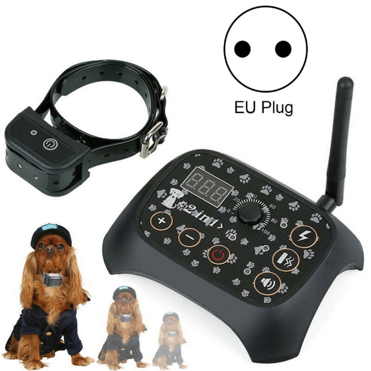 TF68 2-in-1 Dog Trainer Outdoor Electronic Wireless Fence With Collar EU Plug - Training Aids by buy2fix | Online Shopping UK | buy2fix