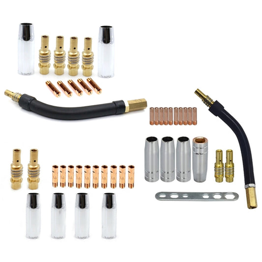 18 PCS / Set Welding Needle Point Vover Nozzle Kit Gas Shielded Welding Conductive Nozzle by buy2fix