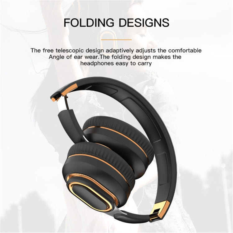 H7 Foldable Wireless Bluetooth Headset With Microphone Support TF Card, AUX(Light Gray) - Headset & Headphone by buy2fix | Online Shopping UK | buy2fix