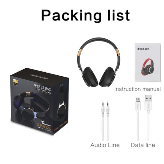FG-07S Foldable Wireless Headset With Microphone Support AUX/TF Card(Black) by buy2fix