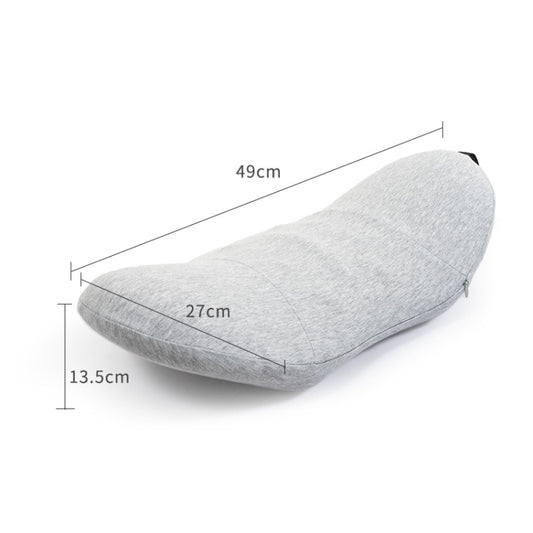 Memory Foam Lumbar Spine Cushion Pregnant Women Sleeping Lumbar Pillow(Dark Gray Crescent) by buy2fix