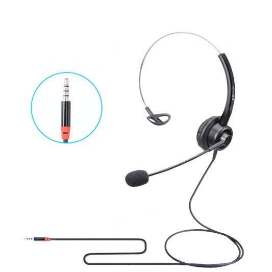 VT200 Single Ear Telephone Headset Operator Headset With Mic,Spec: 3.5mm Single Plug - Microphones & Headsets by buy2fix | Online Shopping UK | buy2fix