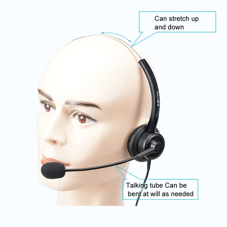 VT200 Single Ear Telephone Headset Operator Headset With Mic,Spec: Type-C - Microphones & Headsets by buy2fix | Online Shopping UK | buy2fix