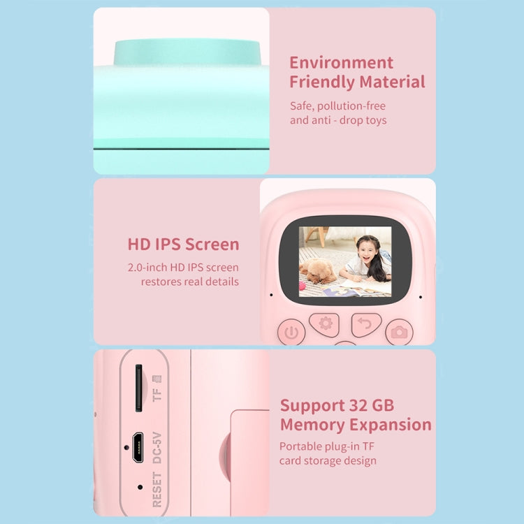 A18 HD Printable Cartoon Kids Digital Camera with Rotating Lens, Spec: Pink - Children Cameras by buy2fix | Online Shopping UK | buy2fix