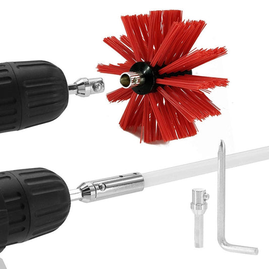 Extendable Bendable Electric Drill Chimney Brush Hood Interior Duct Brush, Size: 410mm x 15 Rods by buy2fix